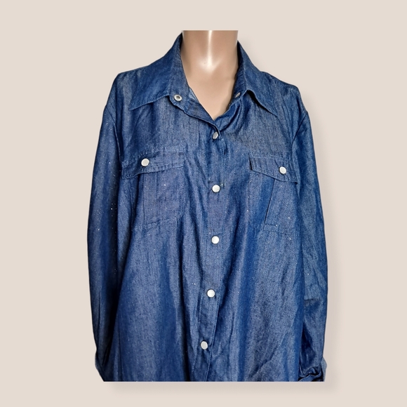 Cathy Daniels cambray Button-Down shirt size L - Picture 4 of 7